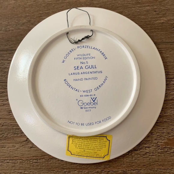 Goebel Wildlife Series, Seagull, limited edition wall plate series - Picture 5 of 8